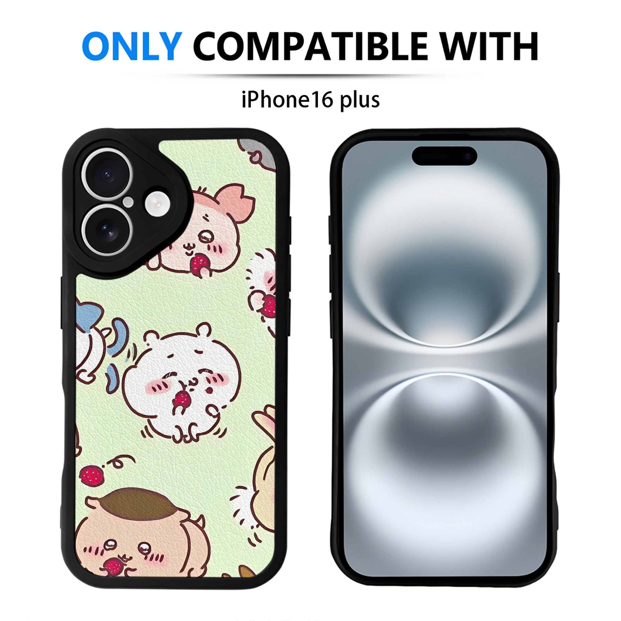 （画像用） ちいかわ Chii-kawa 【iPhone 16シリーズ対応】シリコンスマホケース（レザー調） 材質：シリコン